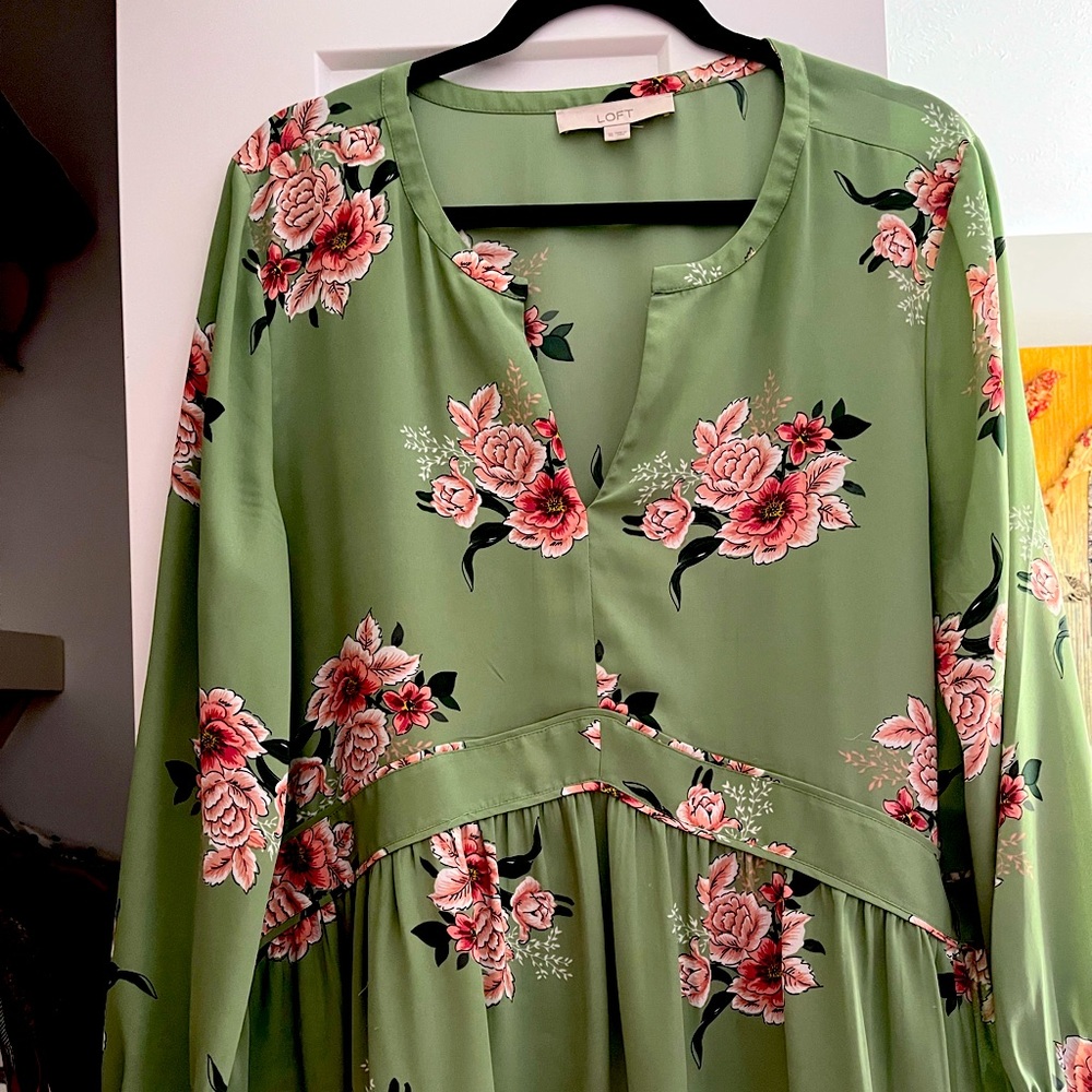 LOFT peplum top xl